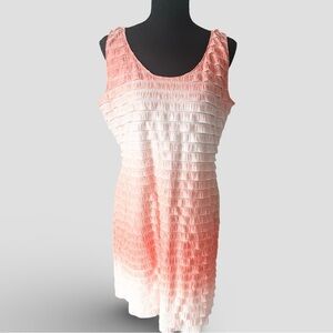 Bianca Nygard Sleeveless Ombre Tiered Ruffled Tunic Mini Dress